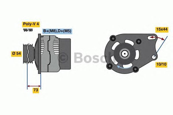 BOSCH REMAN ALTERNATOR – 0986080560