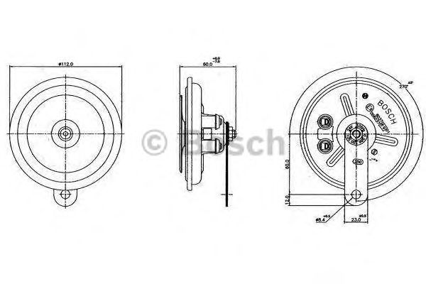 BOSCH AIR HORN (HGV) – 0986320301