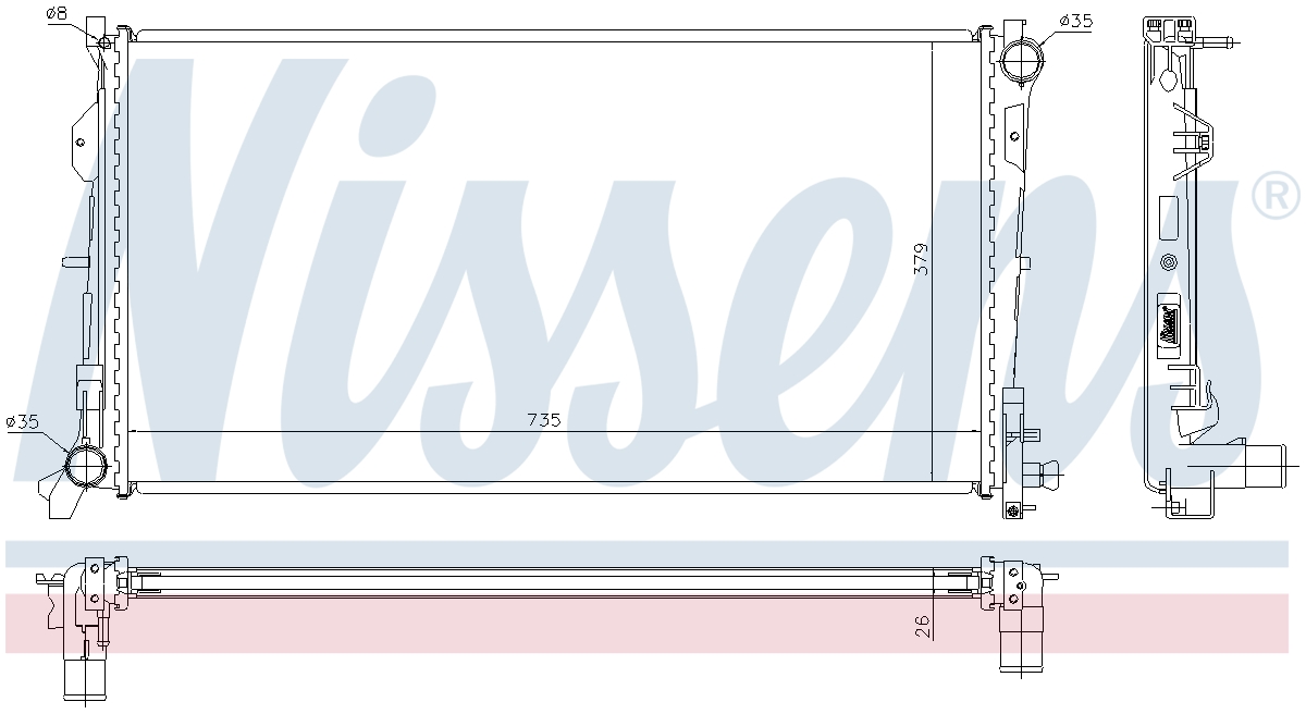 64115 NEXT WORKING DAY DELIVERY TO UK NISSENS Engine Coolant Radiator