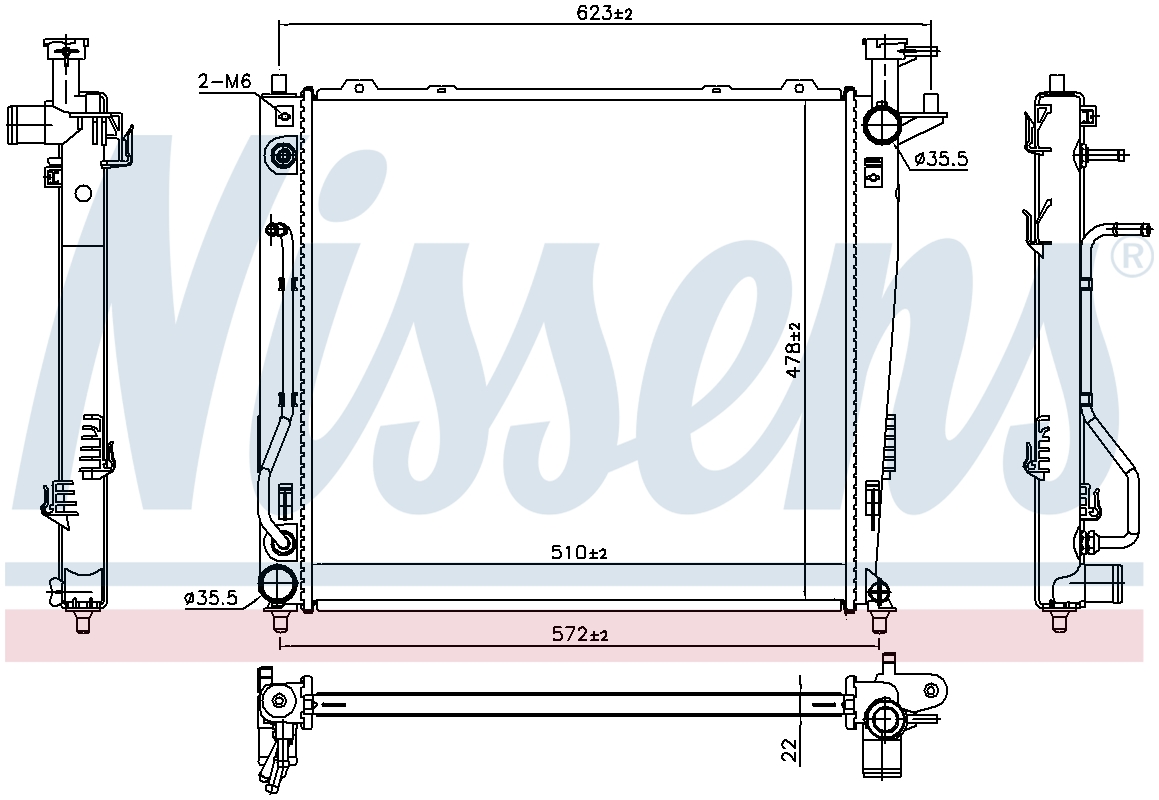 NEXT WORKING DAY DELIVERY TO UK 66654 NISSENS Engine Coolant Radiator