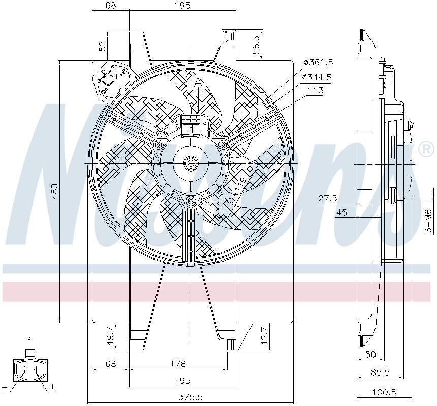 NISSENS 85668 FAN RADIATOR