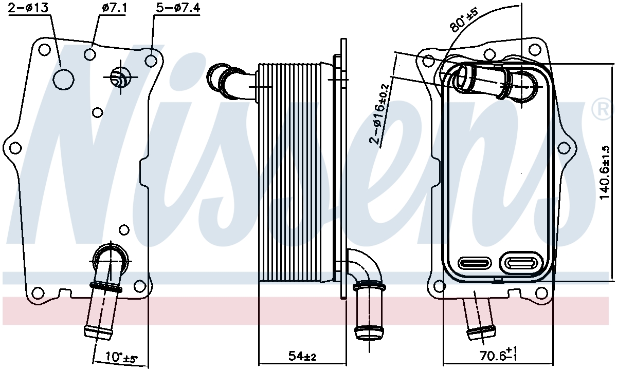 91111 NISSENS Oil Cooler
