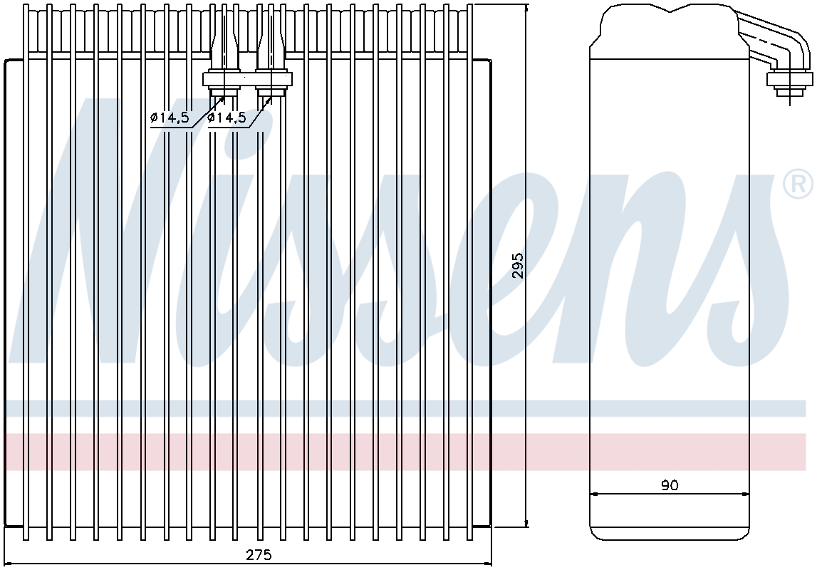92295 3 Year Guarantee NISSENS Air-con Evaporator