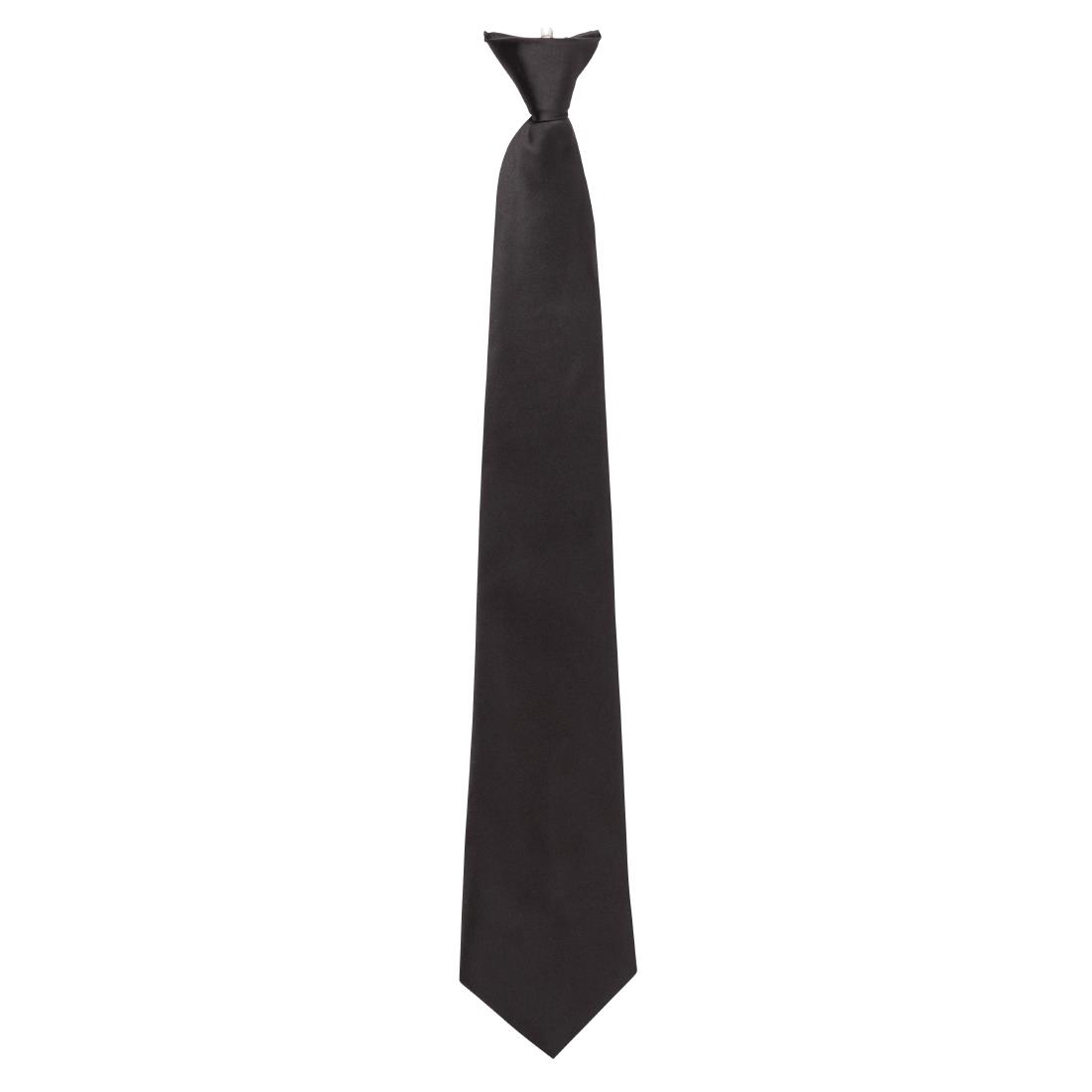 Clip On Tie Black – [A724]