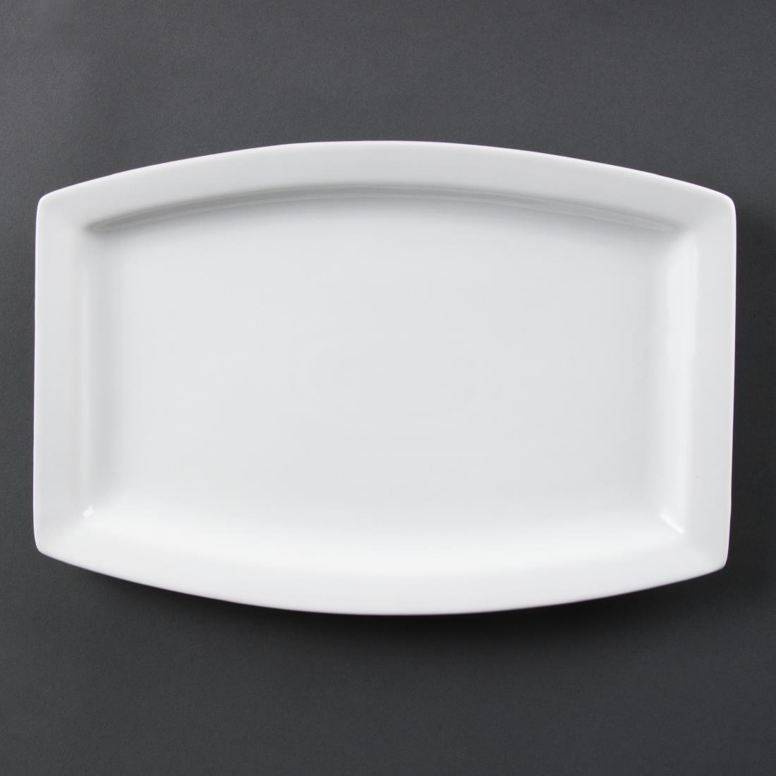 Olympia Whiteware Rectangular Plates 320mm (Pack of 6) – [C361]