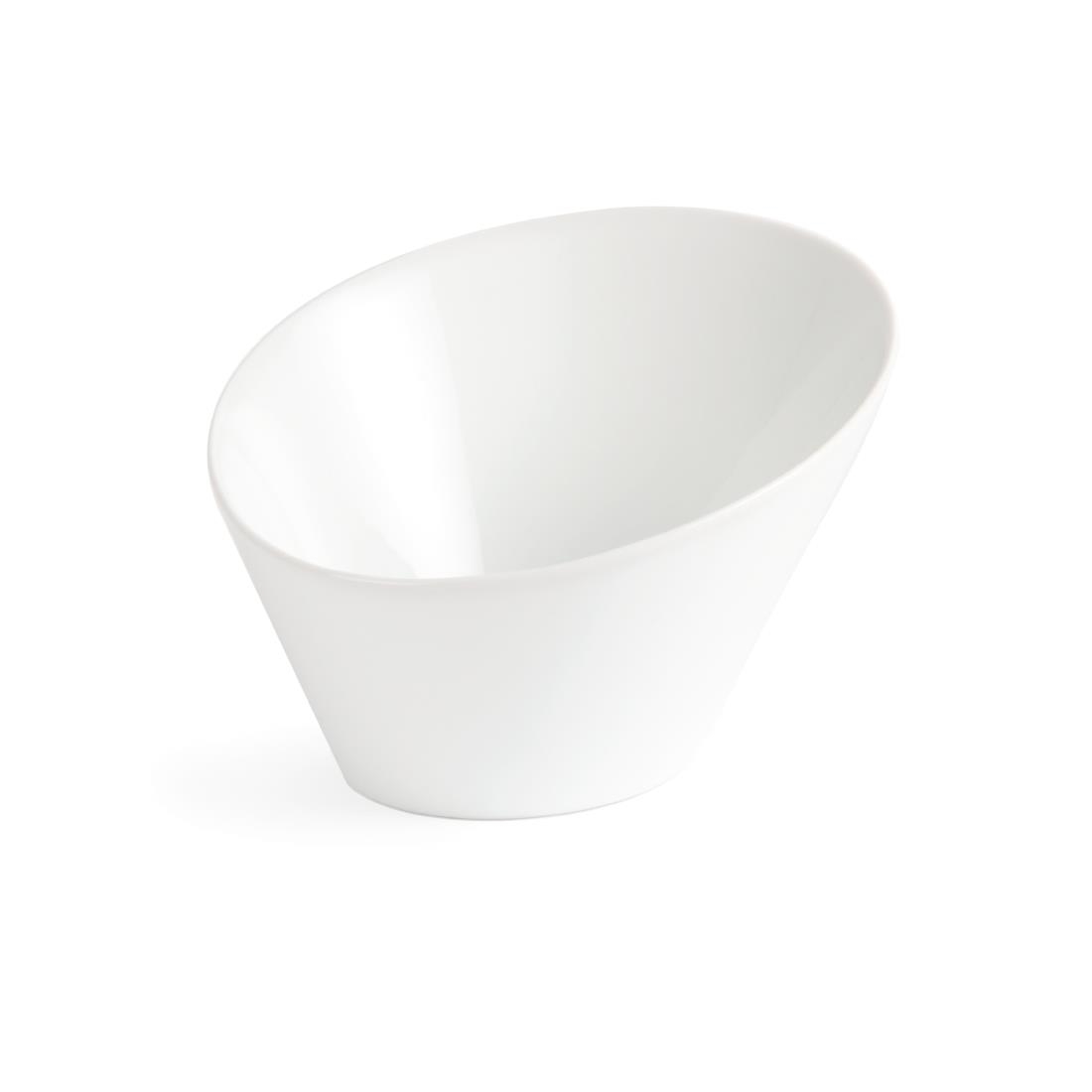 Olympia Whiteware Oval Sloping Bowls 154(L)x133(W)mm (Pack of 4) – [CB079]