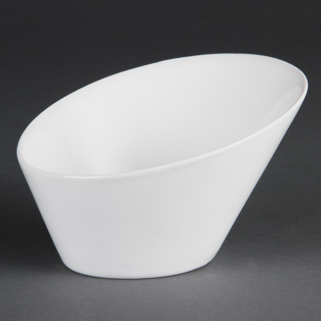 Olympia Whiteware Oval Sloping Bowls  180(W)x200(L)mm (Pack of 3) – [CB080]