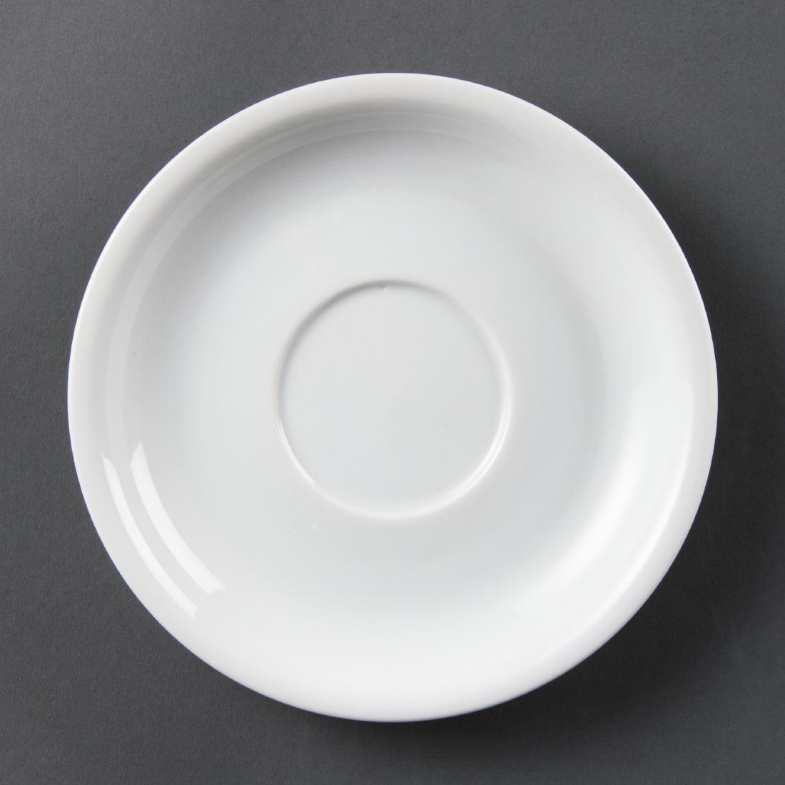 Olympia Whiteware Cappuccino Saucers 160mm (Pack of 12) – [CB463]