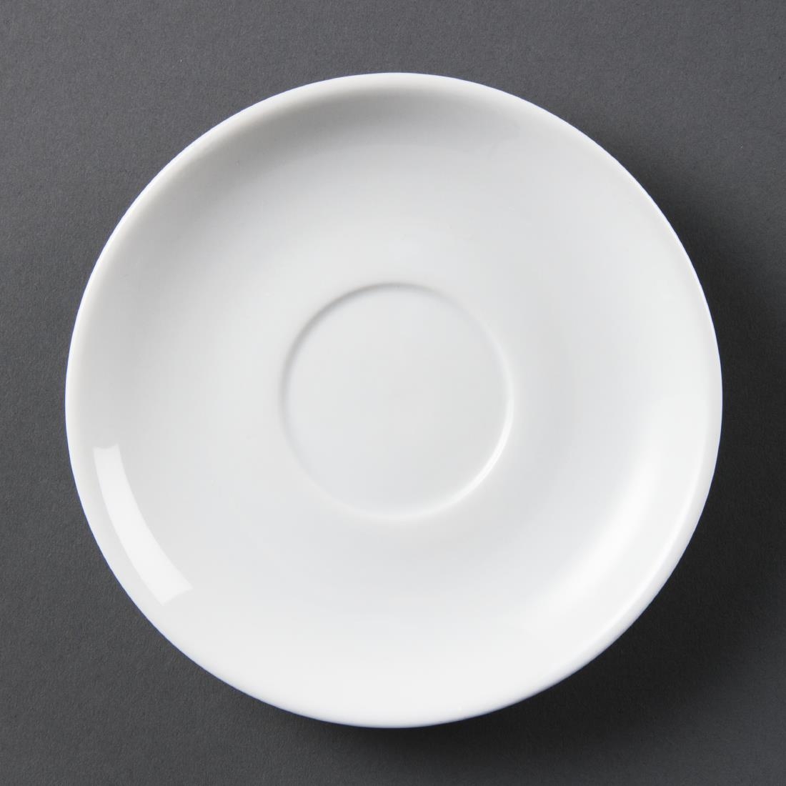 Olympia Whiteware Stacking Saucers (Pack of 12) – [CB468]