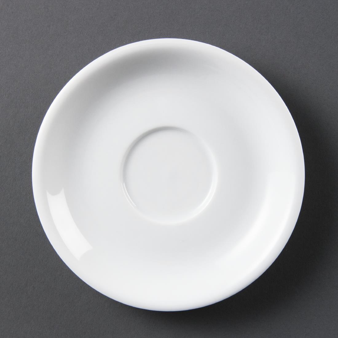 Olympia Whiteware Cappuccino Saucers (Pack of 12) – [CB470]