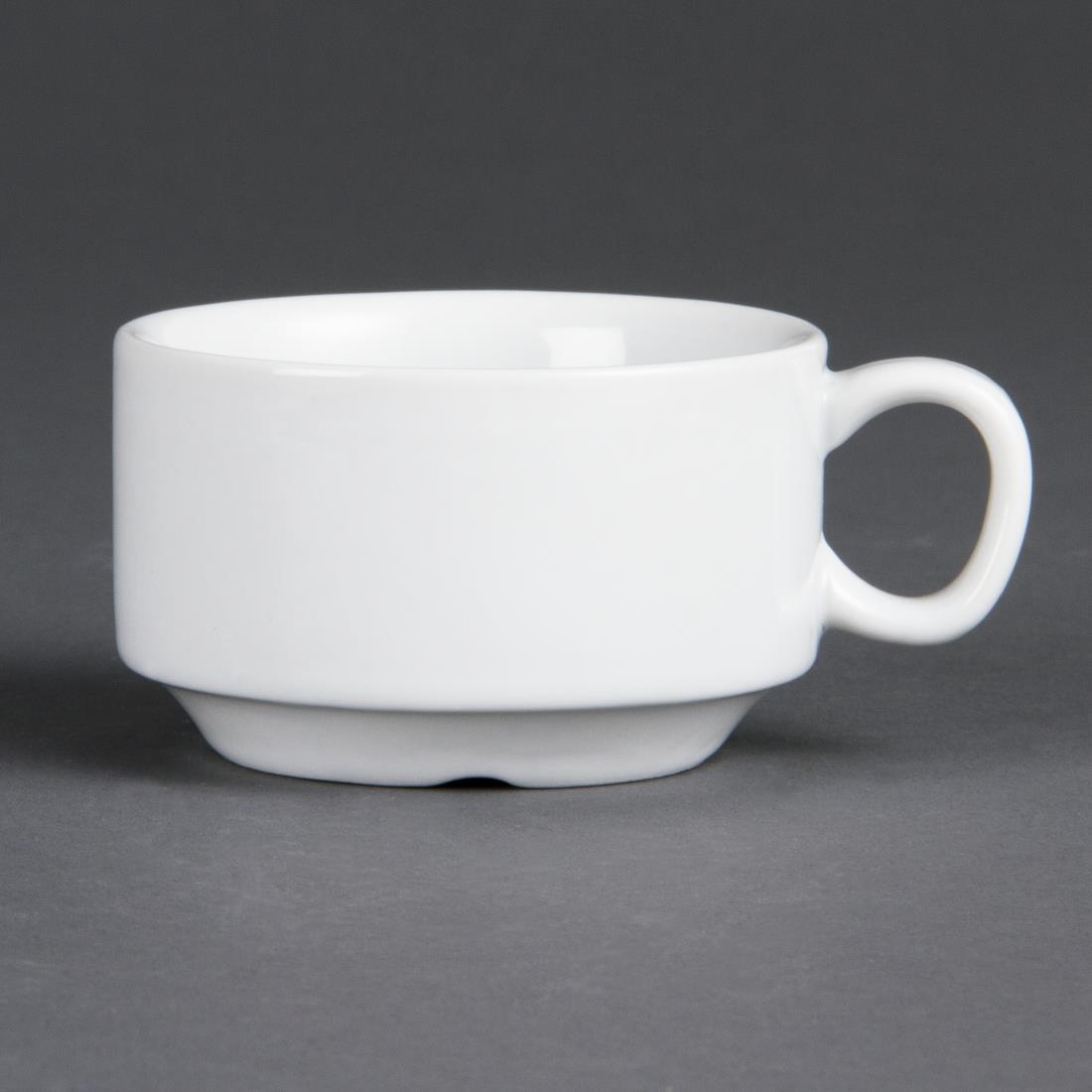 Olympia Whiteware Stacking Espresso Cups 85ml 3oz (Pack of 12) – [CB471]