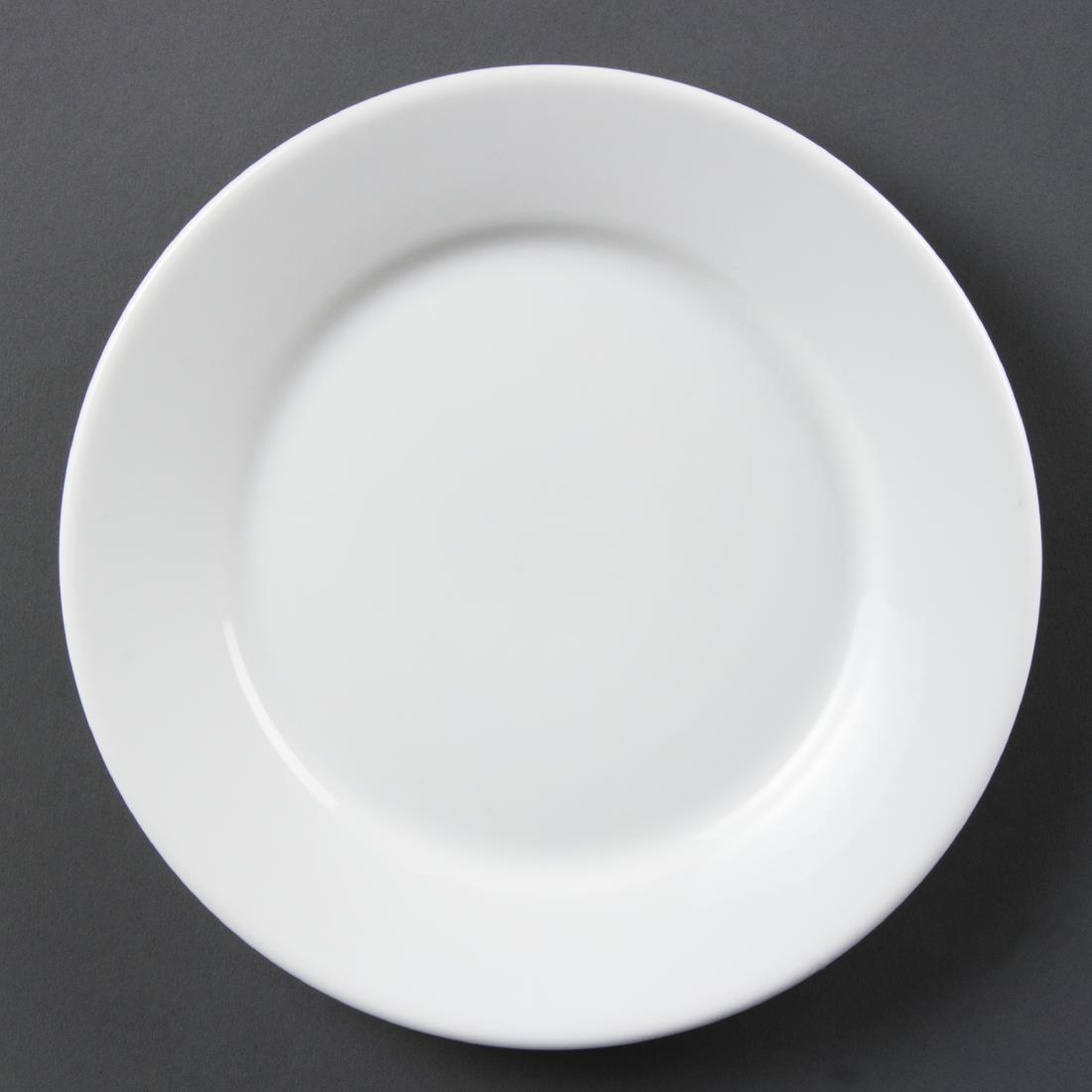 Olympia Whiteware Wide Rimmed Plates 230mm (Pack of 12) – [CB480]