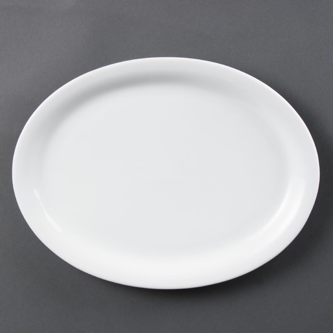 Olympia Whiteware Oval Platters 295mm (Pack of 6) – [CB484]