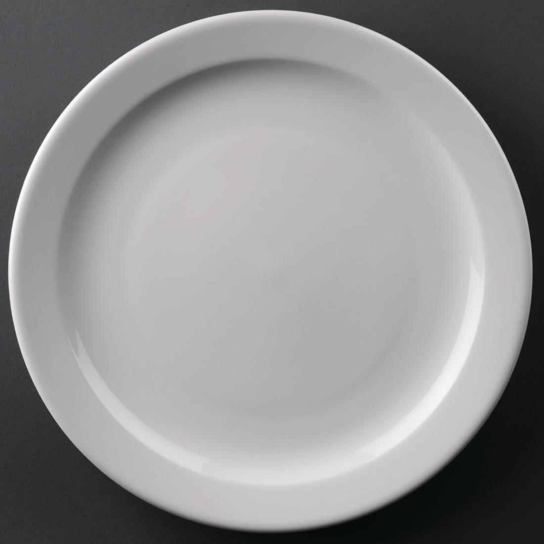 Athena Hotelware Narrow Rimmed Plates 254mm (Pack of 12) – [CF364]