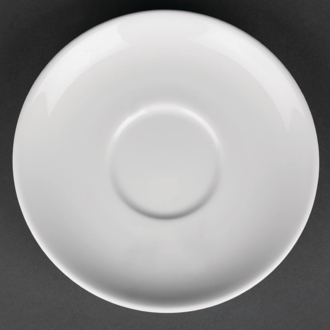 Royal Porcelain Classic White Tea Cup Saucers 150mm (Pack of 12) – [CG035]