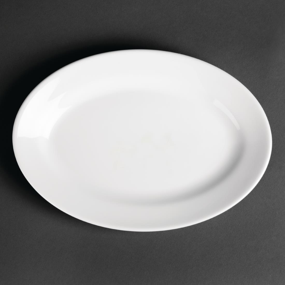 Royal Porcelain Oriental Oval Plates 230mm length (Pack of 12) – [CG120]