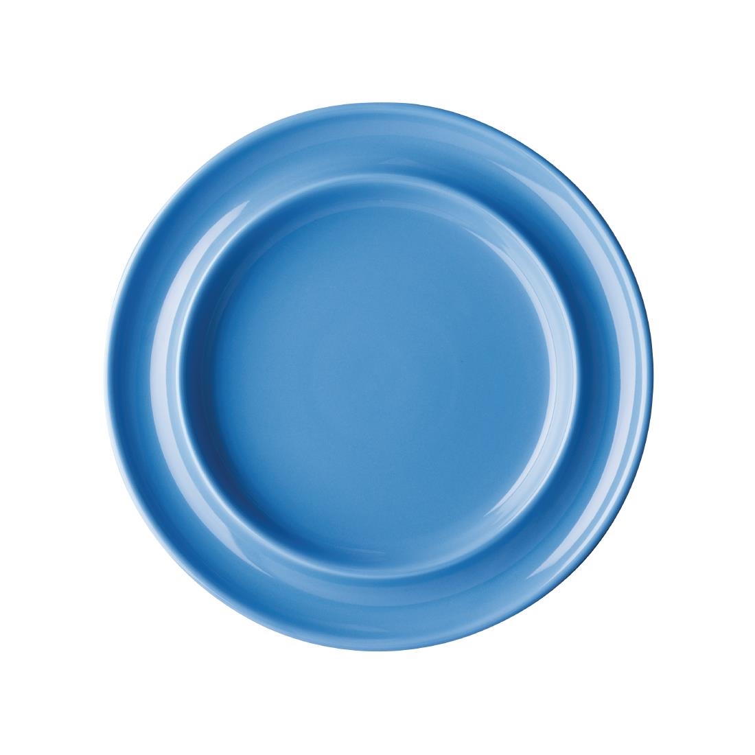 Kristallon Heritage Raised Rim Plates Blue 205mm (Pack of 4) – [DW700]