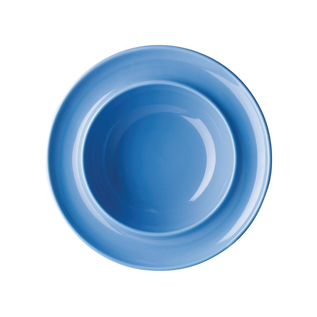 Kristallon HeritageRaised Rim Bowls Blue 205mm (Pack of 4) – [DW702]