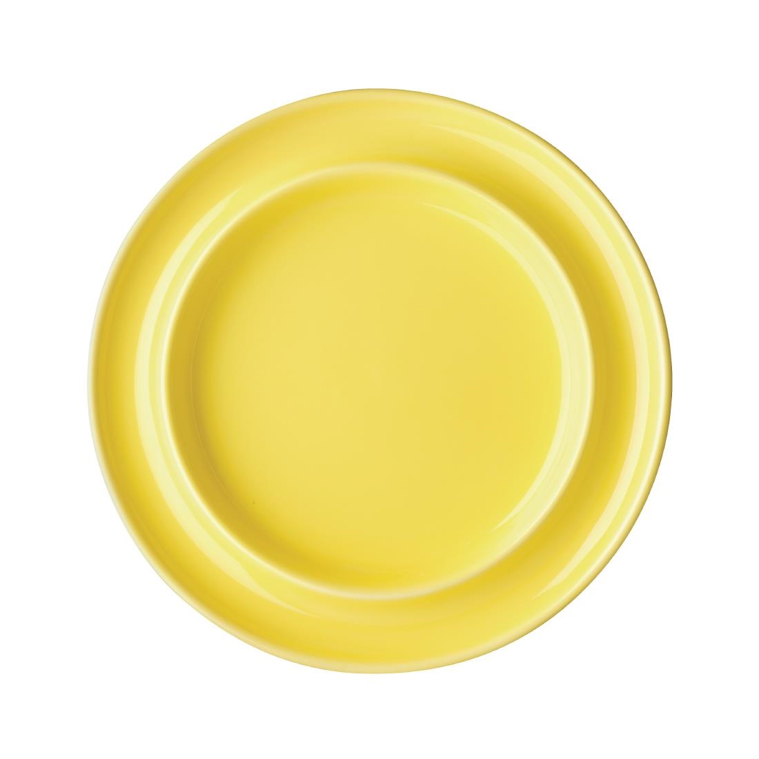 Kristallon Heritage Raised Rim Plates Yellow 205mm (Pack of 4) – [DW706]