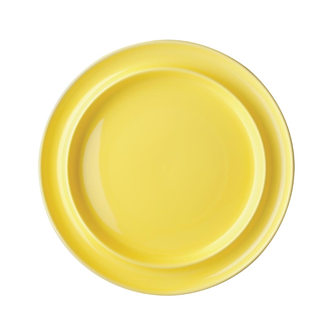 Kristallon Heritage Raised Rim Plates Yellow 252mm (Pack of 4) – [DW707]