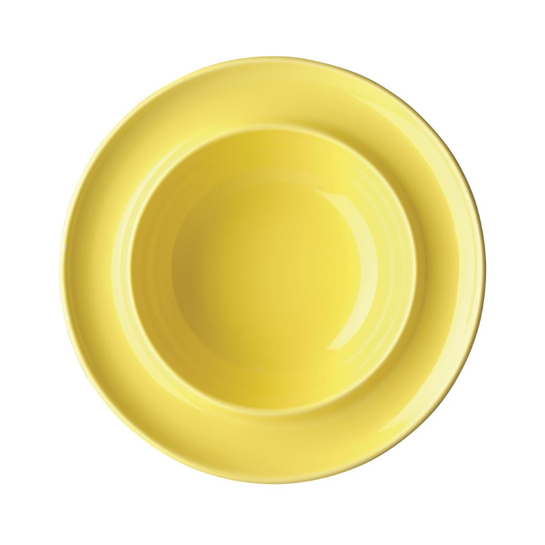 Kristallon Heritage Raised Rim Bowls Yellow 205mm (Pack of 4) – [DW708]