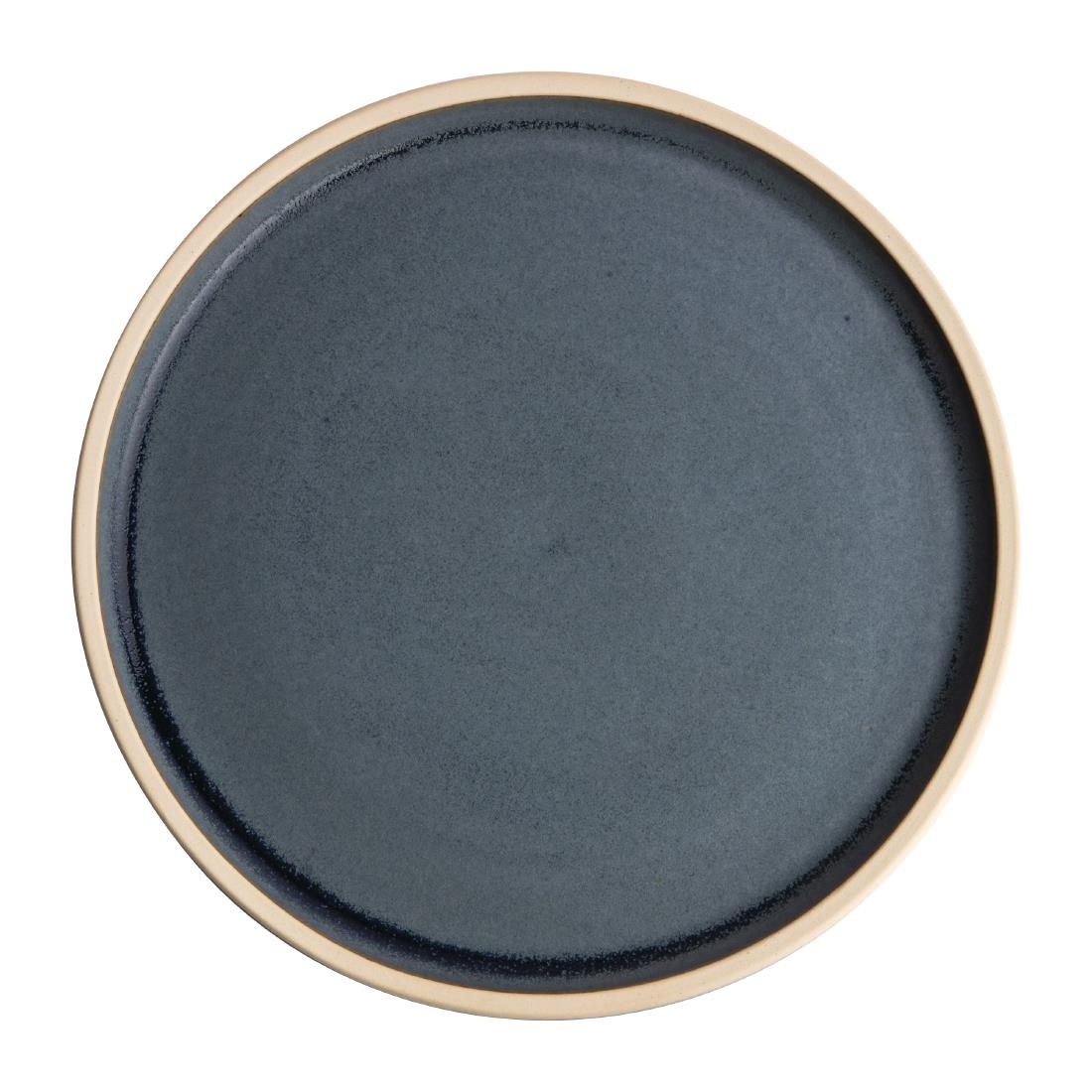 Olympia Canvas Flat Round Plate Blue Granite 180mm (Pack of 6) – [FA300]