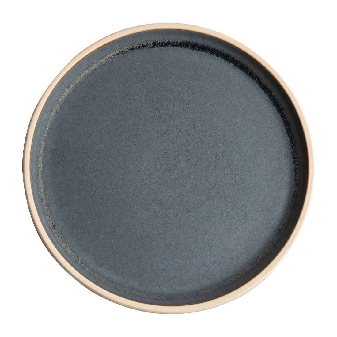 Olympia Canvas Flat Round Plate Blue Granite 250mm (Pack of 6) – [FA301]