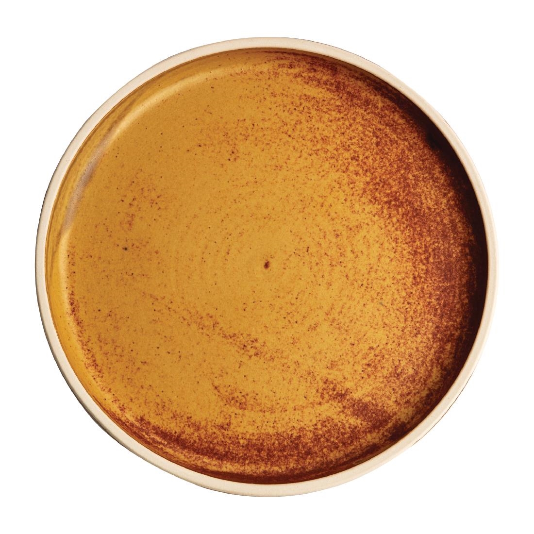 Olympia Canvas Flat Round Plate Sienna Rust 180mm (Pack of 6) – [FA307]