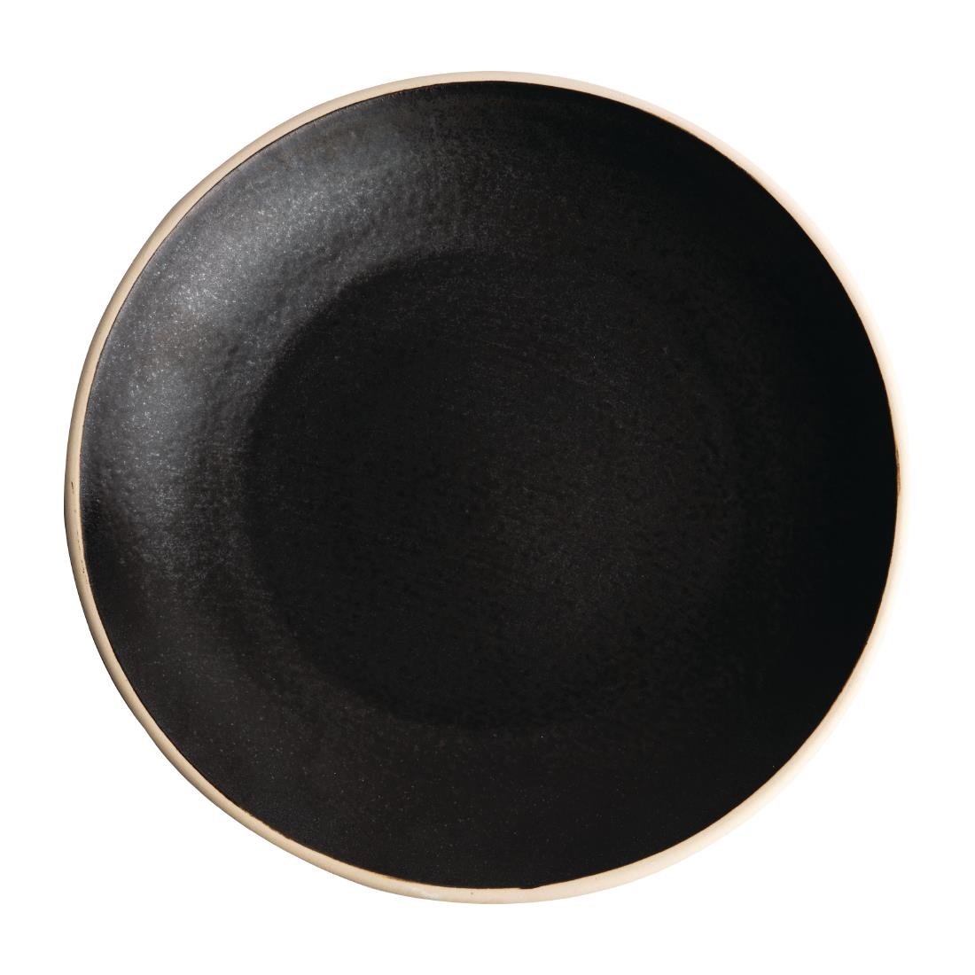 Olympia Canvas Concave Plate Delhi Black 270mm (Pack of 6) – [FA318]