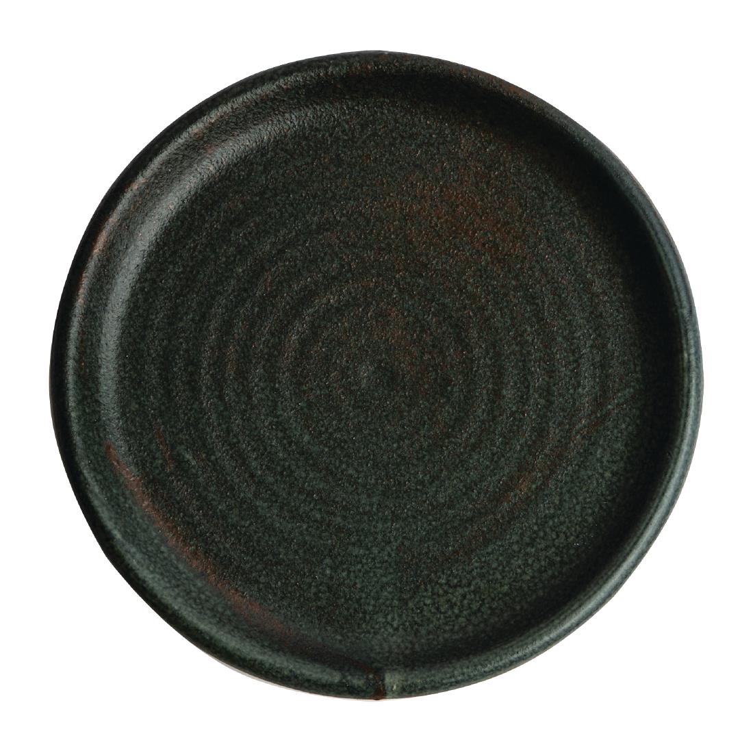 Olympia Canvas Small Rim Round Plate Green Verdigris 180mm (Pack of 6) – [FA323]