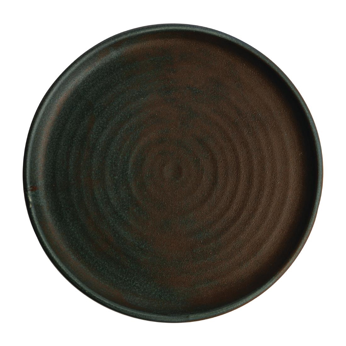 Olympia Canvas Small Rim Round Plate Green Verdigris 265mm (Pack of 6) – [FA324]