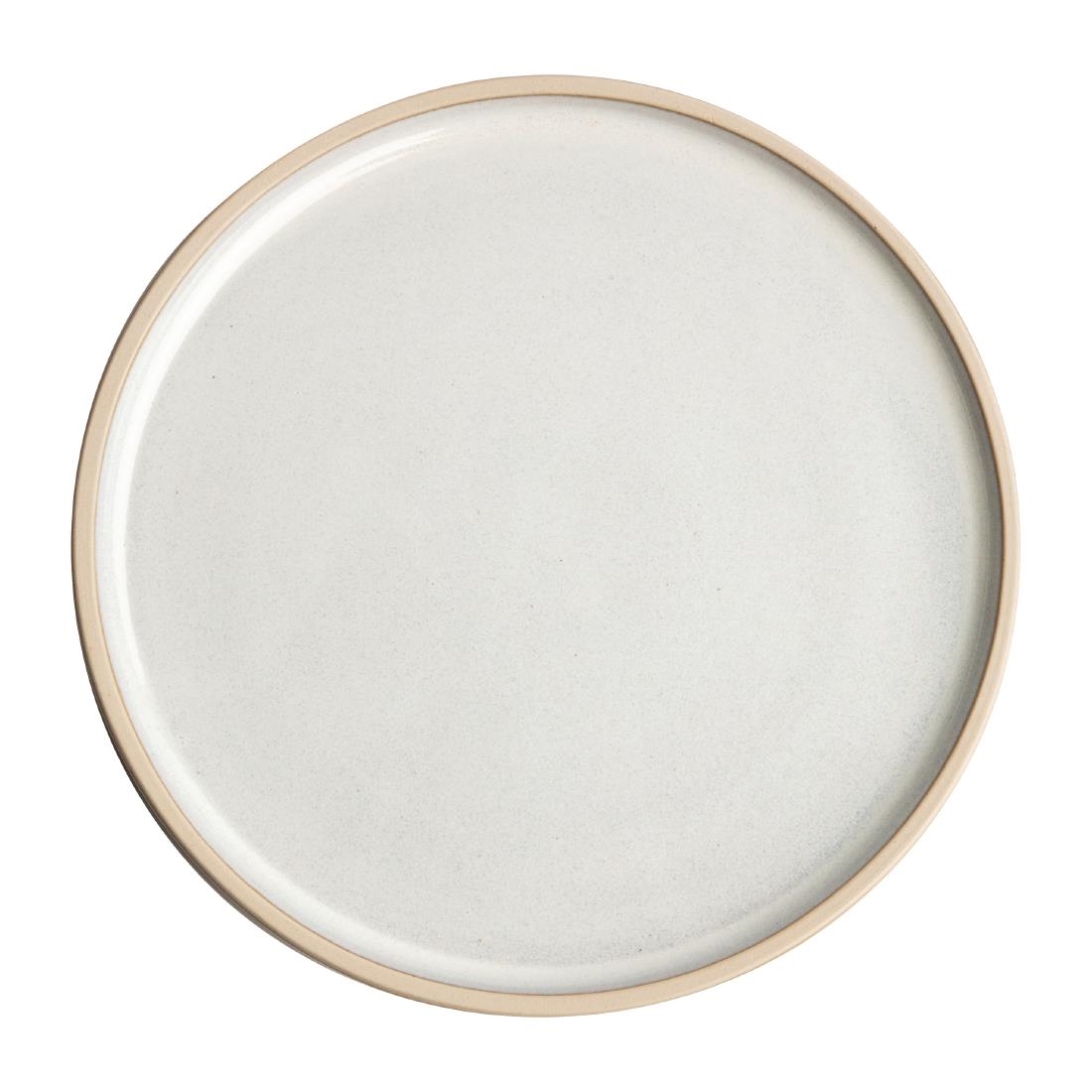 Olympia Canvas Flat Round Plate Murano White 180mm (Pack of 6) – [FA328]