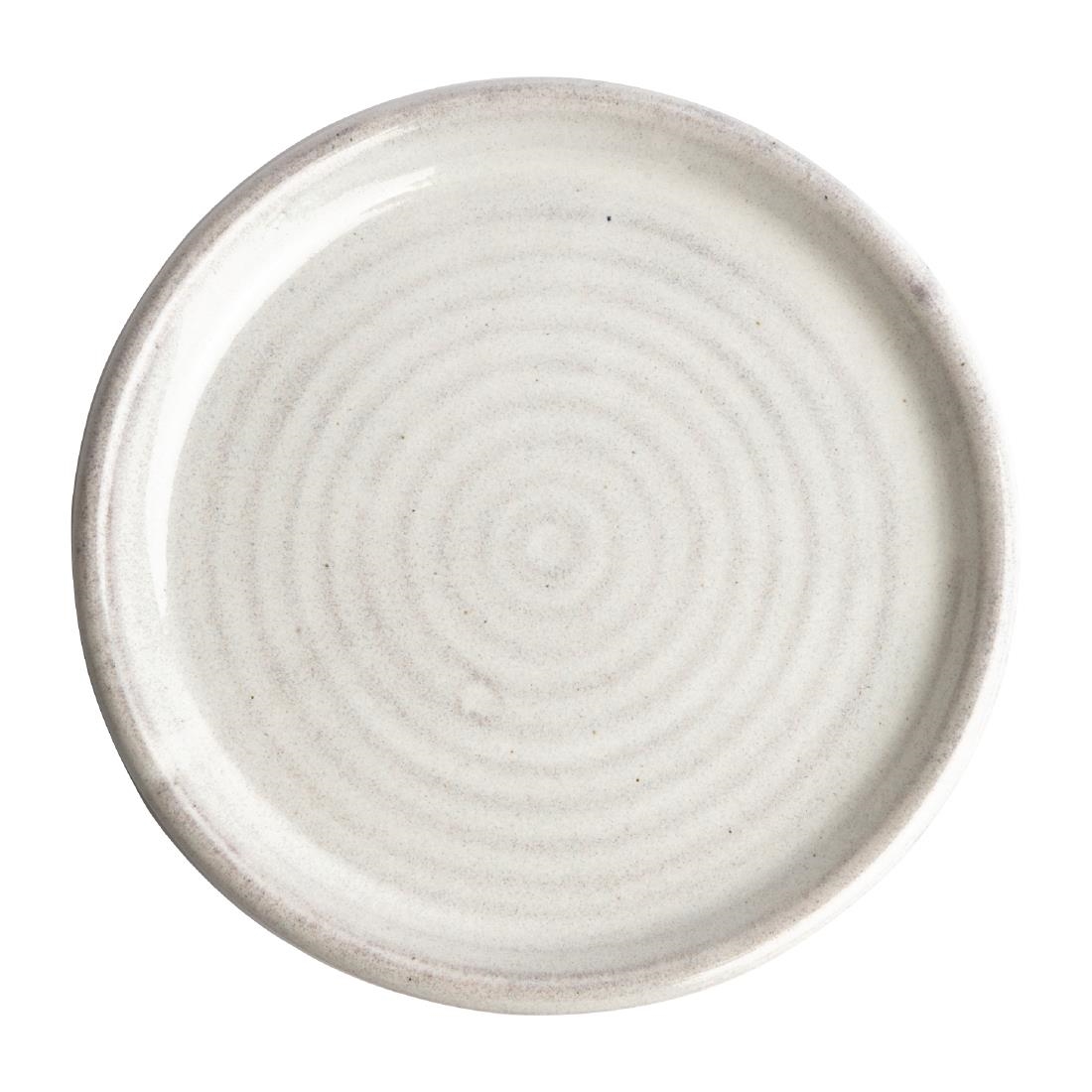 Olympia Canvas Small Rim Round Plate Murano White 180mm (Pack of 6) – [FA330]