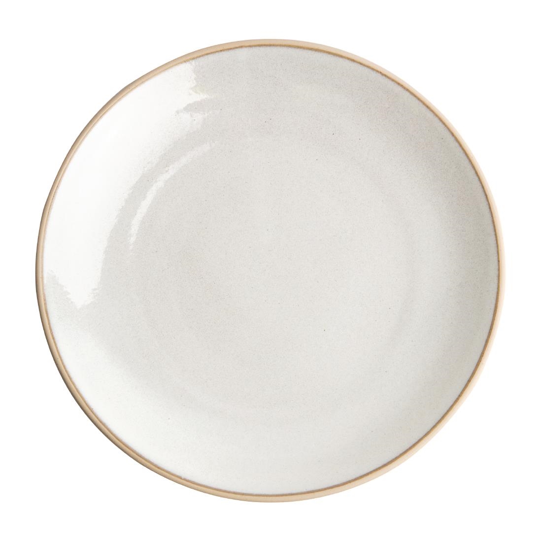 Olympia Canvas Concave Plate Murano White 270mm (Pack of 6) – [FA332]