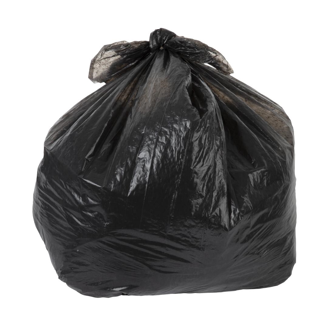 Jantex Large Medium Duty Black Bin Bags 90Ltr (Pack of 10) – [GE789]