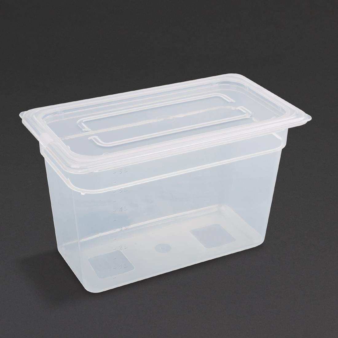 Vogue Polypropylene 1/3 Gastronorm Container with Lid 200mm (Pack of 4) – [GJ521]