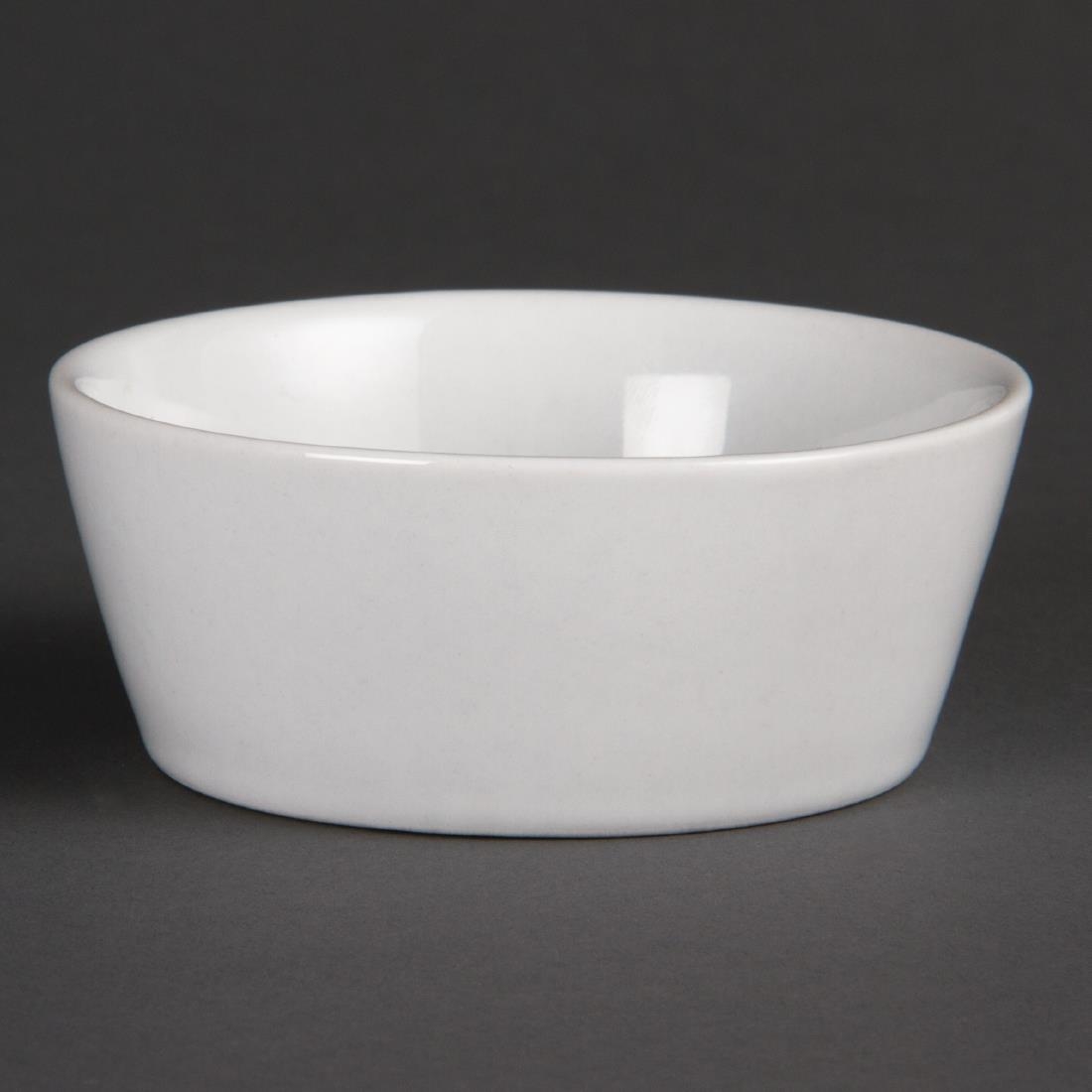 Olympia Whiteware Sloping Edge Bowls 90mm (Pack of 12) – [U162]