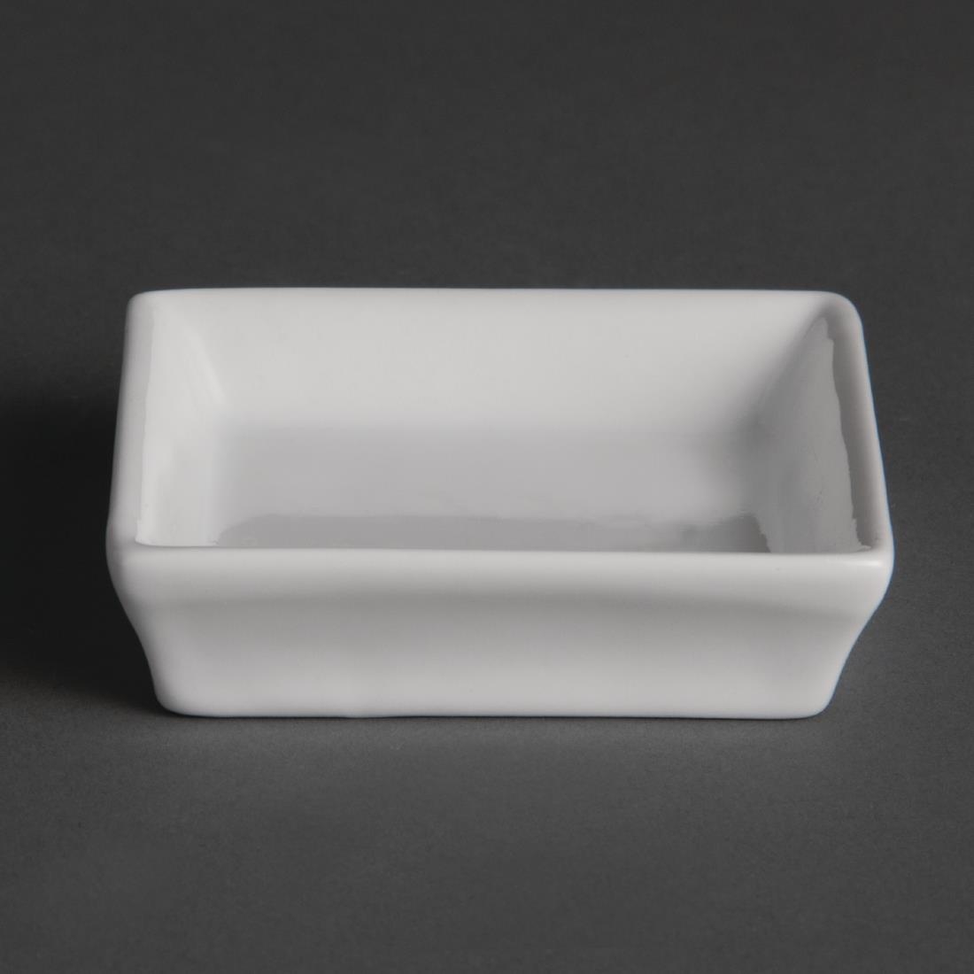 Olympia Flat Square Miniature Dishes 80mm (Pack of 12) – [U180]