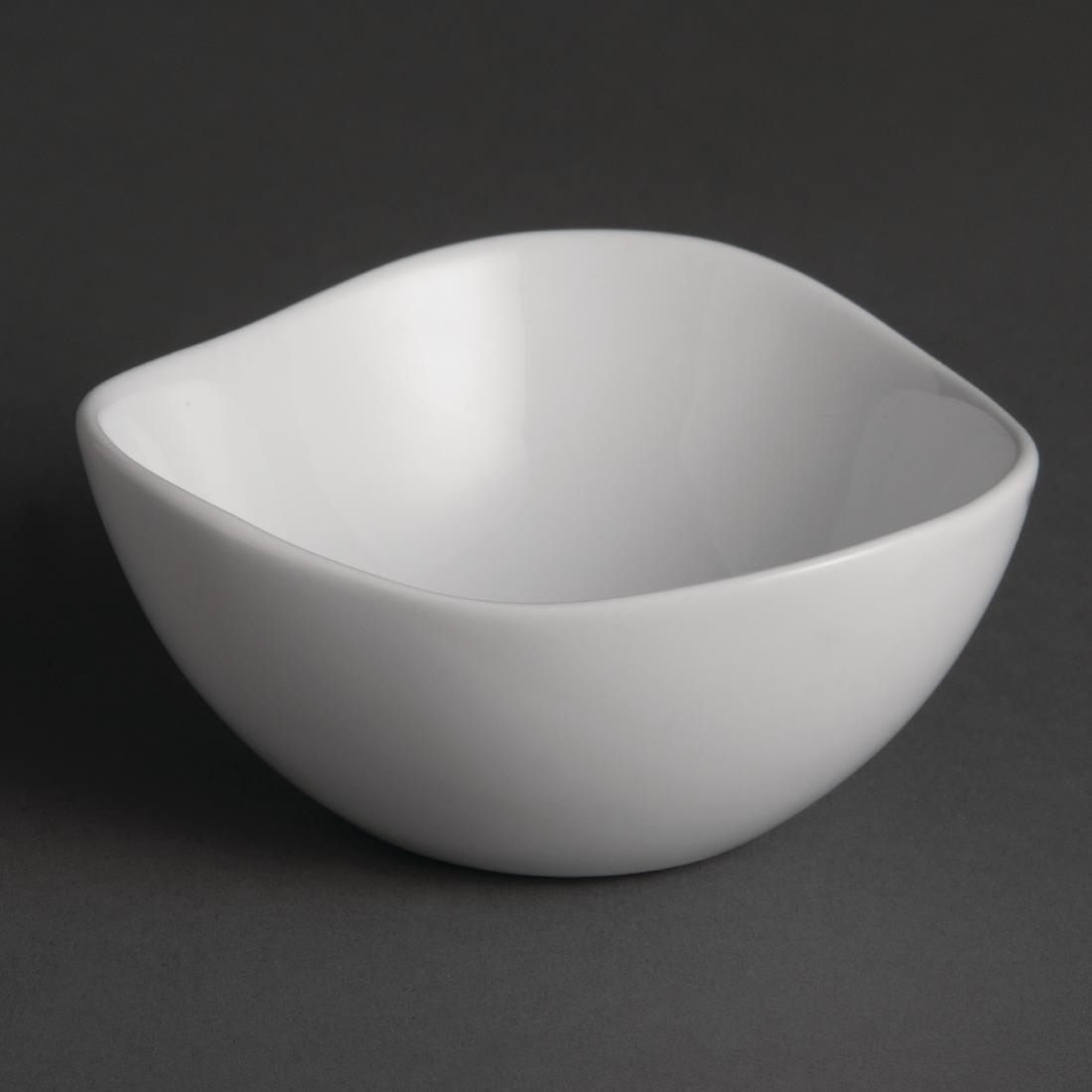 Olympia Whiteware Wavy Bowls 105mm (Pack of 12) – [U185]