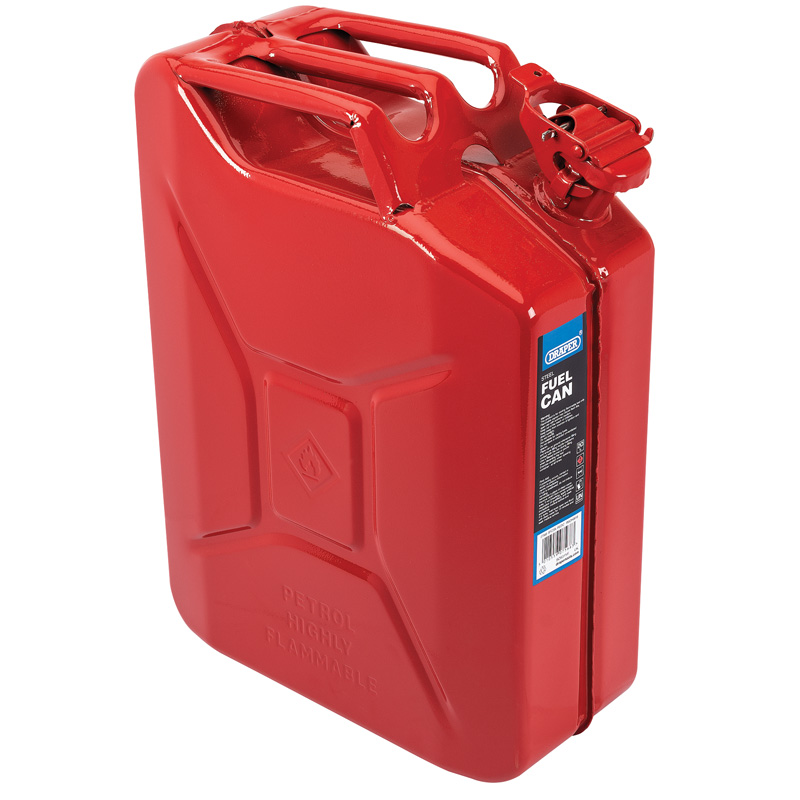 DRAPER 20L Steel Fuel Can (Red) [07568]