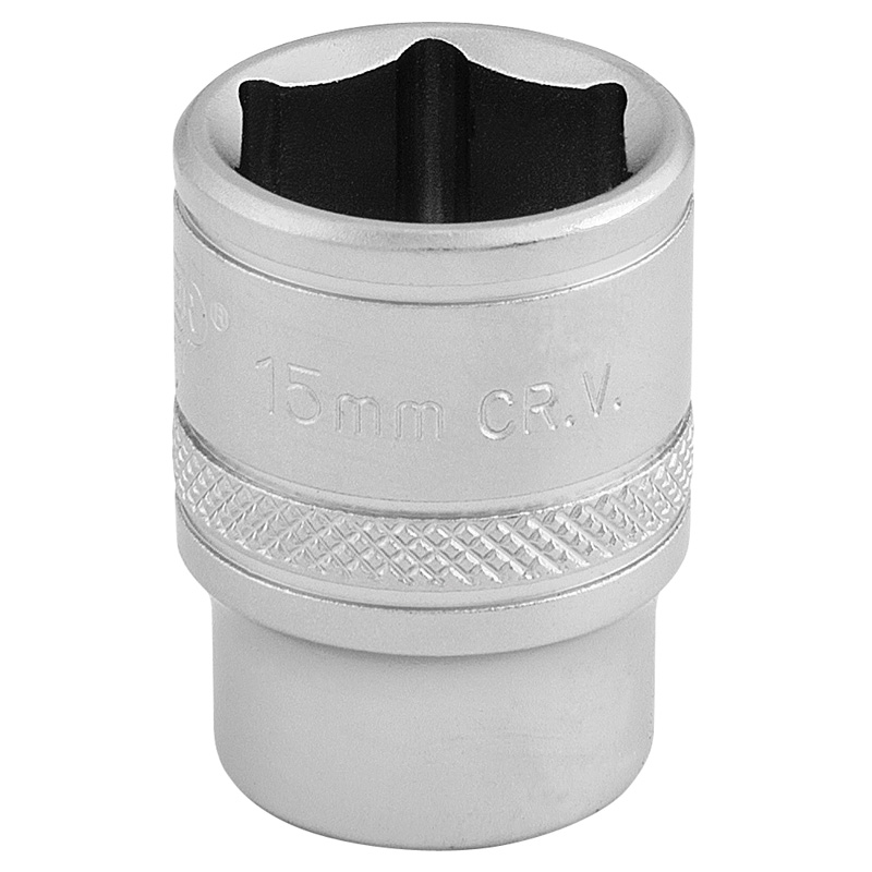 DRAPER 3/8″ Sq. Dr. 6 Point Metric Socket (15mm) [16541]