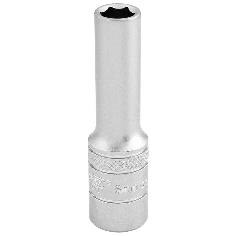 DRAPER 3/8″ Sq. Dr. 6 Point Metric Deep Socket (8mm) [16578]