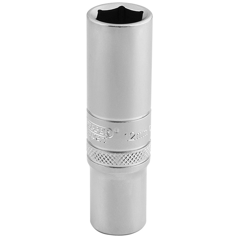 DRAPER 3/8″ Sq. Dr. 6 Point Metric Deep Socket (12mm) [16580]