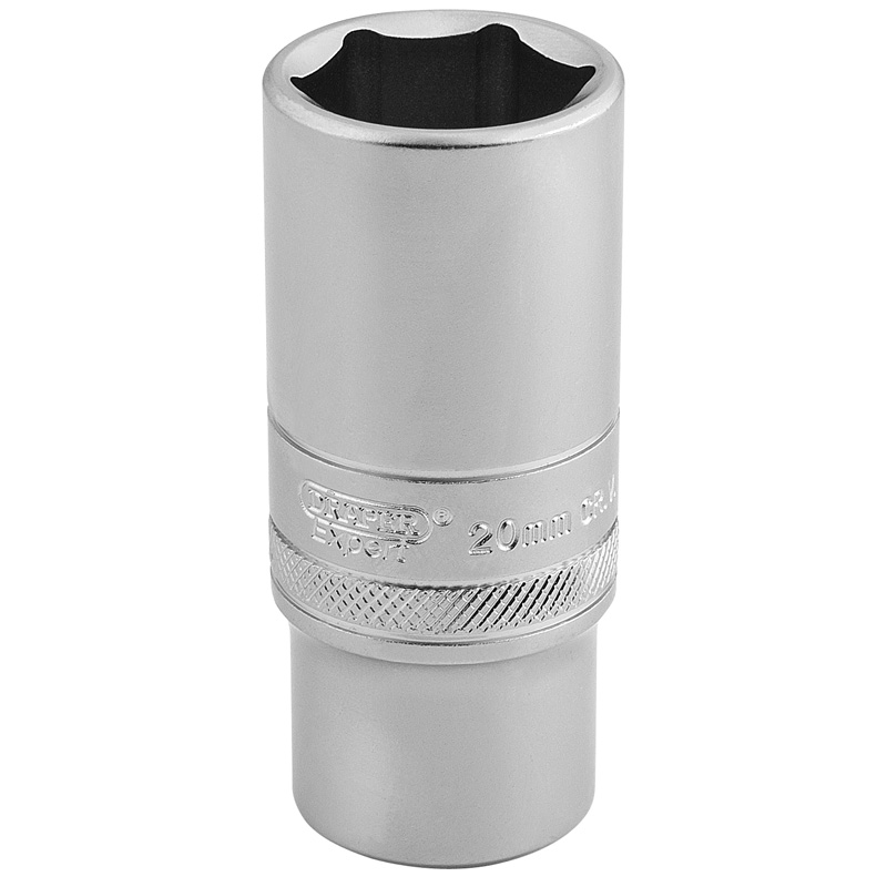 DRAPER 3/8″ Sq. Dr. 6 Point Metric Deep Socket (20mm) [16587]