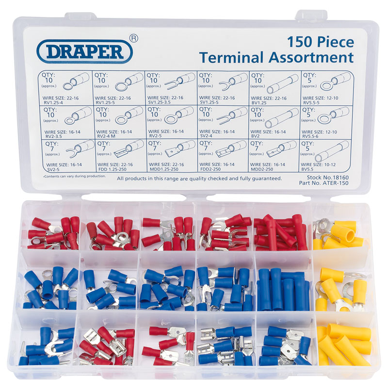 DRAPER Insulated Terminal Assortment (150 Piece) [18160]