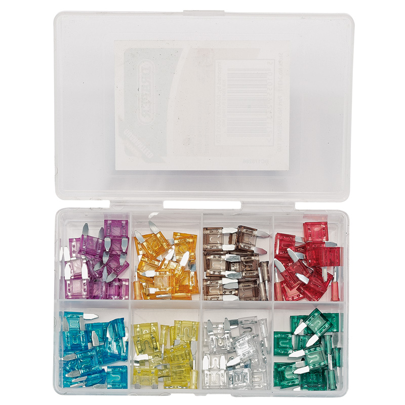 DRAPER Mini Automotive Plug-In Fuse Assortment (100 Piece) [24311]