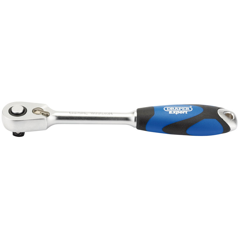 DRAPER 3/8″ Sq. Dr. 60 Tooth Micro Head Reversible Soft Grip Ratchet [26515]