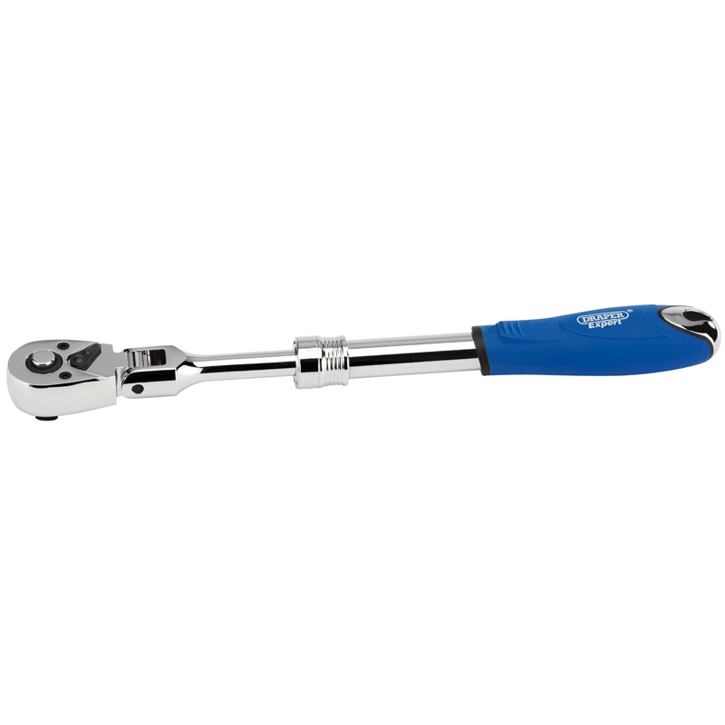 DRAPER 3/8″ Sq. Dr. 72 Tooth Flexible Head Extending Reversible Ratchet [26810]