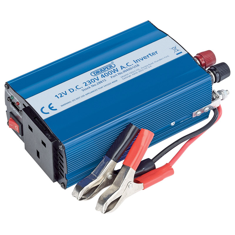 DRAPER 12V 400W DC-AC Inverter [28815]