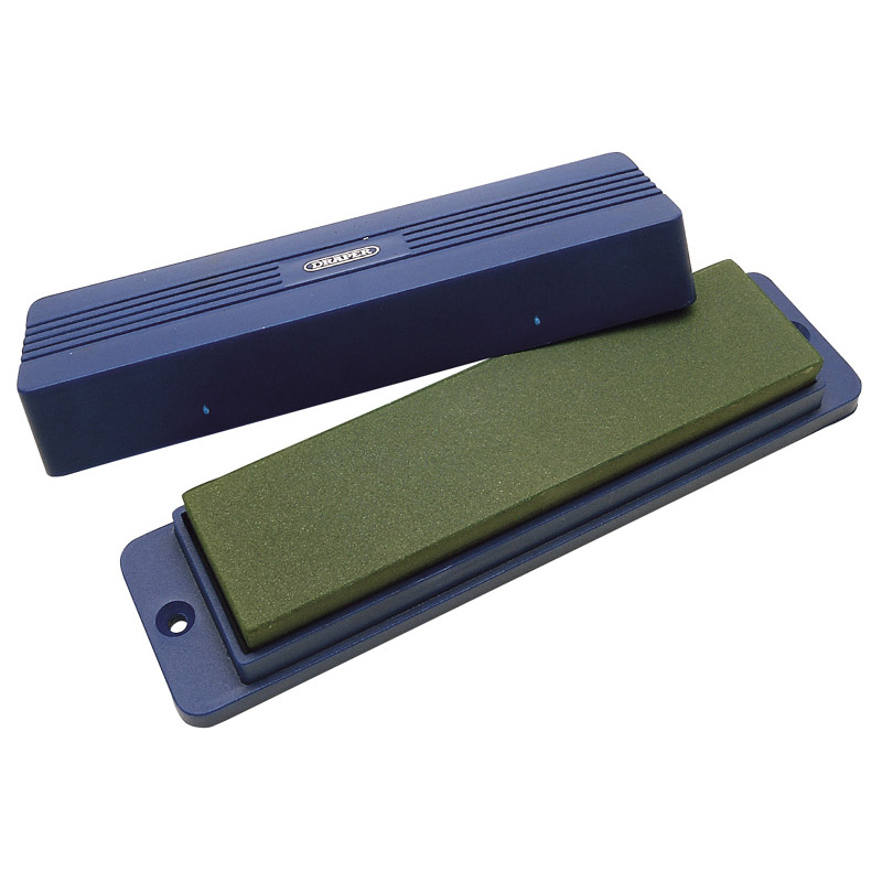 DRAPER 200 x 50 x 25mm Silicone Carbide Sharpening Stone with Box [31696]